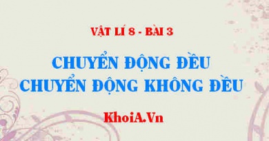 Chuyển động đều là gì? Chuyển động không đều là gì? Công thức tính vận tốc trung bình của chuyển động không đều - Vật lí 8 bài 3